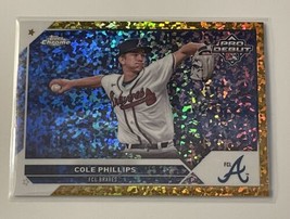 2023 Topps Pro Debut Chrome 41/50 Cole Phillips Refractor Card PDC-88 FCL Braves - £22.55 GBP