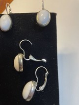 Sterling Silver Plated White Setting Earrings Vintage New - £11.03 GBP