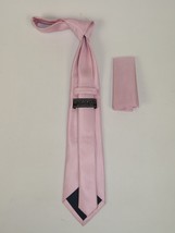 Men's Vito Rofolo From Italy Tie Hankie Gift Boxed 100% Silk VR-28 Pink Pique image 3