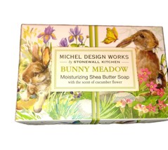 Michel Design Works Bunny Meadow Shea Butter Soap Bar -Cucumber Flower S... - €6,39 EUR
