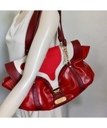 Yazmin Huguette Leather Shoulder Bag Retro Mexico Pebbled Burgundy Bone ... - $166.25