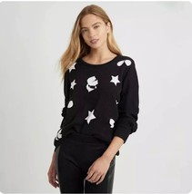 Karl Lagerfeld Paris Women&#39;s Black Karl Star Intarsia  Sweater Size S - $39.26