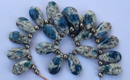 Natural, 20 piece Smooth k2 teardrop briolette beads, 9x18 mm app, Agate, 100% N - £54.92 GBP