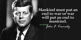President Jfk John F. Kennedy On Mankind Famous Quotes Publicity Photo - £7.20 GBP