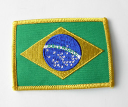 Brazil National Country World Flag Rectangle Patch 2.5 X 3.5 Inches - £4.22 GBP