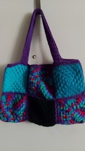 Blue Green Shoulder/Tote Bag, 15 inches deep, 20 inches wide, unlined - £15.63 GBP