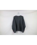 Vtg 90s Streetwear Womens Large Distressed Blank Crewneck Sweatshirt Gra... - $838.73 MXN