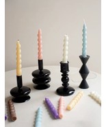 Whimsical Twisty Soy Wax Decorative Candles Set Of 7 Pcs - €59,51 EUR