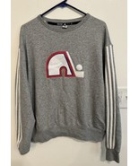 Adidas Team Classics Quebec Nordiques Vintage Style Crewneck Sweatshirt ... - £58.39 GBP