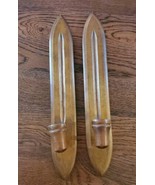 Vintage Ardco Wooden Wall Candle Stick Holders Sconces Mid Century 14.5&quot;... - £13.97 GBP