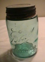 Vintage Green Pint Ball Mason Jar with Zinc Lid - $18.80