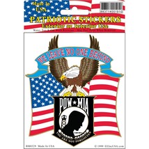 U.S Military Sticker with the American Flag and Bald Eagle and POW MIA s... - $8.45