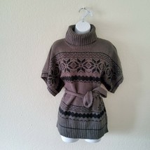 Dressbarn Collection Turtleneck Sweater, Belted, Sequins, Medium - £23.36 GBP