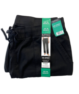 x2 Buffalo David Bitton Women Soft Tencel Pull On Pant Stretch Black & Green XL - $32.00