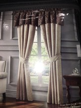 WATERFORD DANEHILL WINDOW DRESSING 5pc DRAPES VALANCE RED NIP  BEAUTIFUL - $247.19