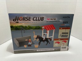 NEW World of Nature Farm Life Stable Bathing Place Horse &amp; Figurines - £8.43 GBP