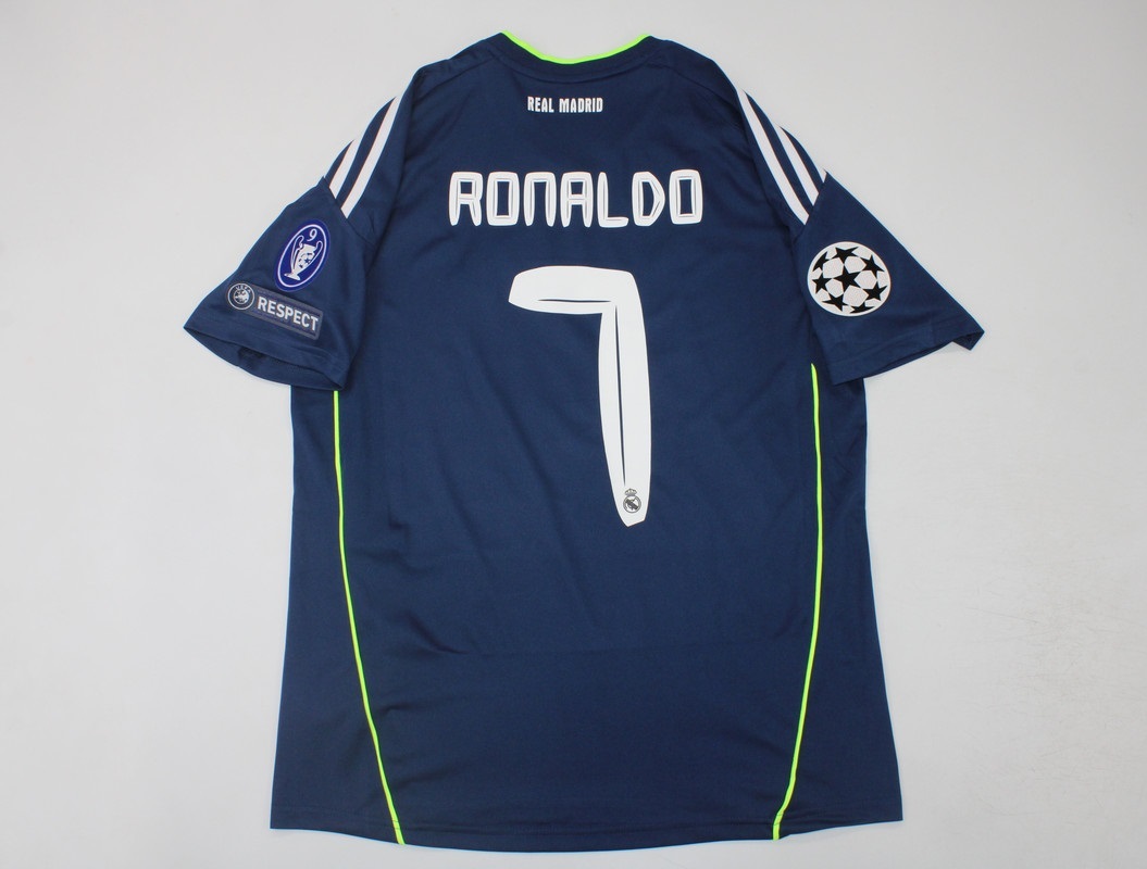 real madrid jersey 2010 2011 shirt cristiano ronaldo blue short sleeve UCL style