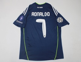 real madrid jersey 2010 2011 shirt cristiano ronaldo blue short sleeve UCL style - £65.58 GBP