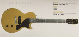 1957 Gibson Les Paul TV Solid Body Guitar Fridge Magnet 5.25&quot;x2.75&quot; NEW - $3.84