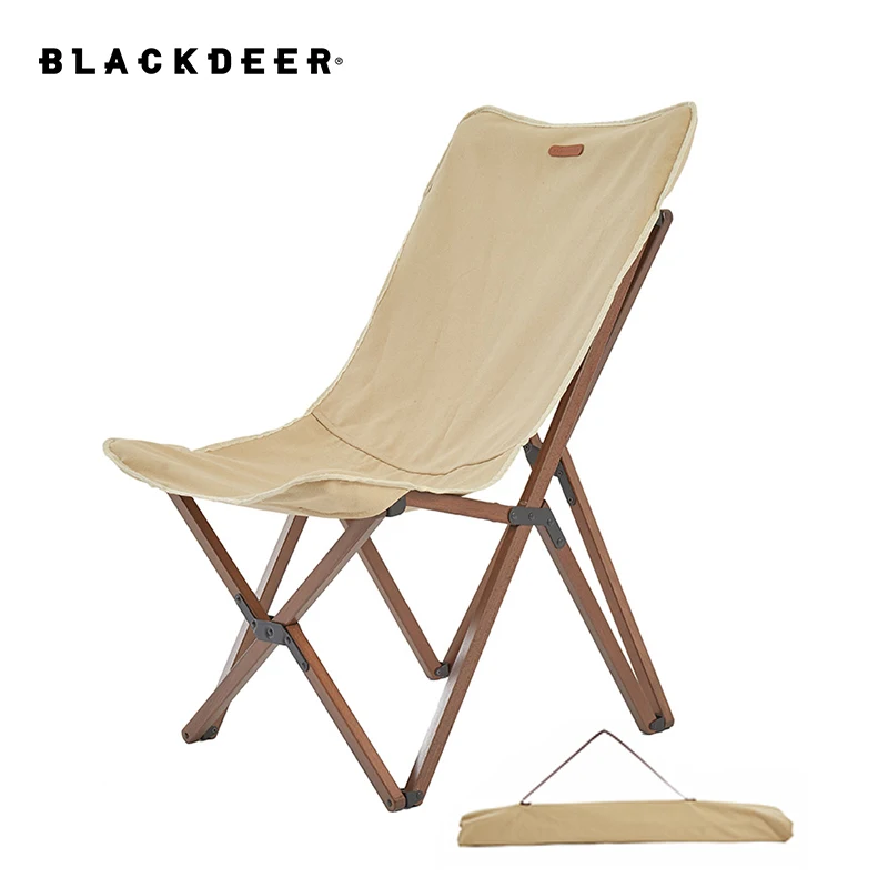 Blackdeer Folding Wood Chair Finishing Outdoor Portable Foldable Camping... - £131.26 GBP+