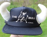 vintage trucker hat &quot;THE BULL&quot; snapback foam cap Schlitz Beer HORNS - $34.99