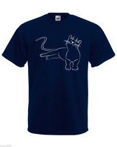 Mens T-Shirt Cute Relaxing Cat, Funny Kitty TShirt, Relaxed Kitten Shirt - £19.37 GBP
