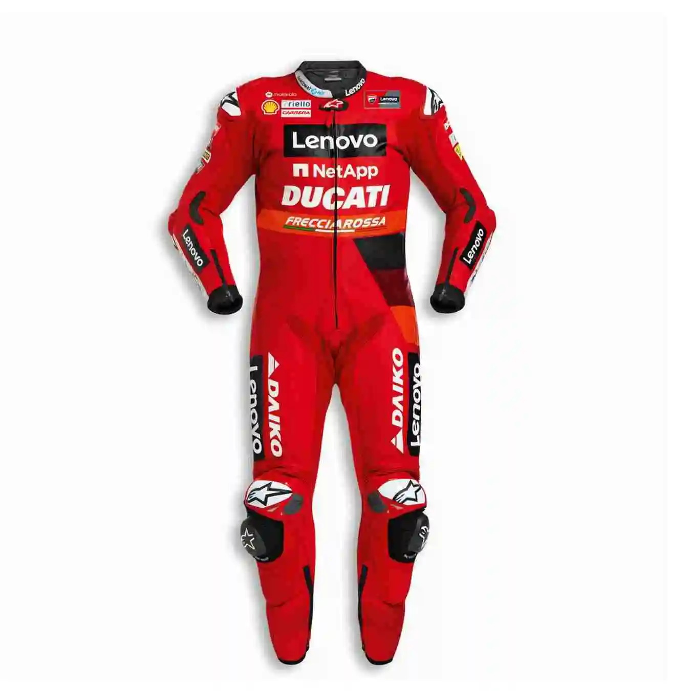 CUSTOMIZED DUCATI CORSE LENOVO RED  MOTORCYCLE LEATHER 1&amp;2 PIECES SUIT C... - $299.00