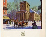 Parker House Menu King&#39;s Chapel An Old Landmark in Boston Massachusetts ... - $37.62