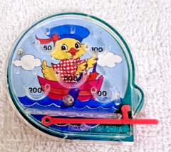 Vintage Miniature Handheld Flip Lever Pinball Game Toy Paddling Duck Boat - $6.44