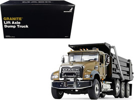 Mack Granite MP Dump Truck Gold and Black 1/34 Diecast Model by First Gear - $126.95