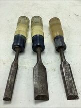 Lot Of 3 Vintage Sears Craftsman Wood Chisels USA WF  36804 36822 36824 - $17.99