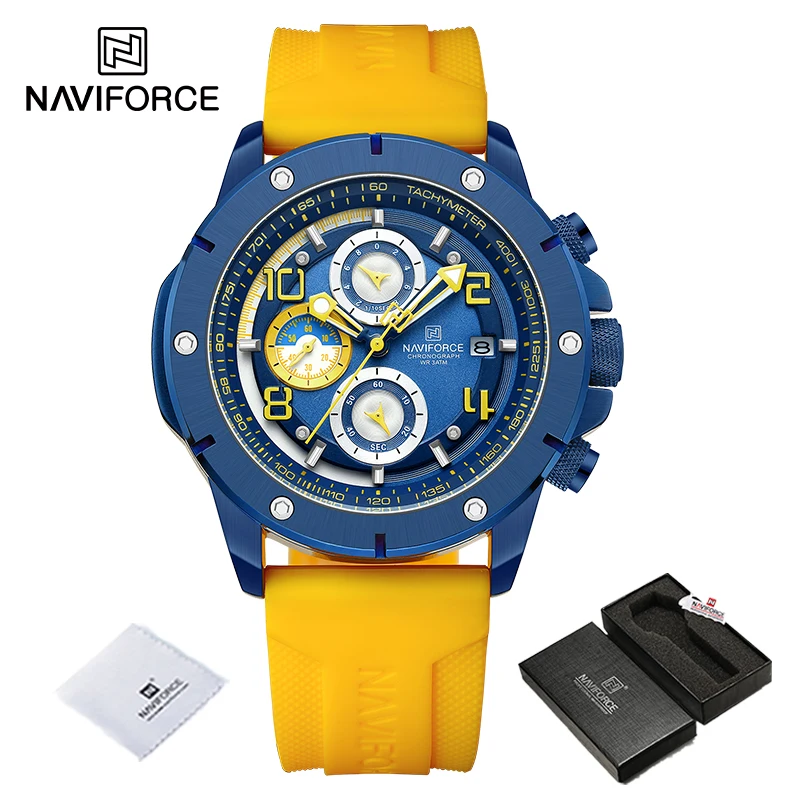  watches for men sport waterproof silicone strap man chronograph auto date display male thumb200