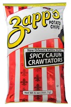 Zapp&#39;s Kettle Style Potato Chips - Cajun Crawtator Flavor - 5 Oz. (6 Bags) - £20.23 GBP