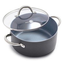 GreenPan Lima Hard Anodized Healthy Ceramic Nonstick 5QT Stock Pot with ... - £69.70 GBP