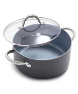 GreenPan Lima Hard Anodized Healthy Ceramic Nonstick 5QT Stock Pot with ... - £69.70 GBP