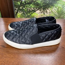 STEVE MADDEN Endell Shoe Womens 7.5 Black Quilted Casual Comfort Loafer ... - $13.12