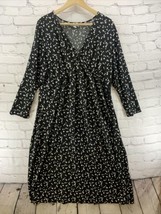 Liz Lange Maternity Dress Womens Sz XXL Black White Polka Dots Surplice  - £11.64 GBP