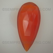 Natural Carnelian 15x7mm Pear Facet Cut 3 Carats Orange Color VVS Clarity Healin - £22.55 GBP
