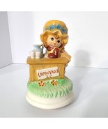 Bonnet Girl Lemonade Stand Rotating Music Box Vintage 70&#39;s Fred Roberts - $16.49