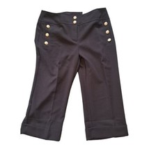 Chico  NWT Pants Women&#39;s Size 2 Black Pants Trousers Cuffed Hem 12 M  - £70.41 GBP