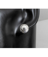Textured Round Earrings, Dome Stud Earrings 12mm, Silver Earrings | Sup ... - £27.97 GBP