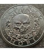 NEW! Brilliant Finish Memento Mori &quot; Carpe Diem &quot; 2 oz .999 Silver skull... - $120.00