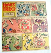 1964 Color Ad Trix Cereal by General Mills The Trix Rabbit and Magic Lamp - $7.99