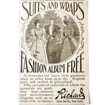 Richard&#39;s Suits Wraps Fashion 1897 Advertisement Victorian New York ADBN... - $19.99