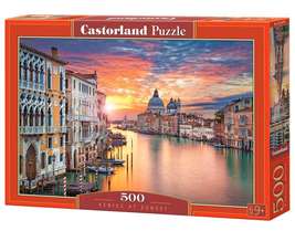 500 Piece Jigsaw Puzzle, Venice at Sunset, Italy, European puzzle, Italy puzzle, - £12.73 GBP