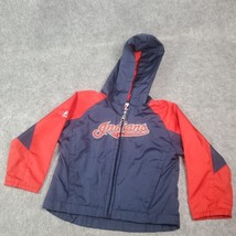 Cleveland Indians Hooded Windbreaker Jacket Size 3T Toddler Majestic MLB - £19.12 GBP