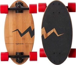 The Original Eggboards Mini Longboard Is A Bamboo Wood Cruiser Skateboar... - $128.99