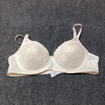 Bestform Padded Satin Floral Lace 36C Ivory Underwire Bra Style 6387 - $16.67