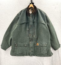 Vintage 90s Carhartt Blanket Lined Green Chore Barn Coat Ext Size 4XL Ma... - $2,382.96 MXN
