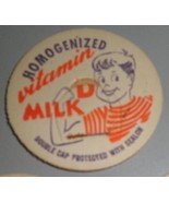 UNUSED VINTAGE DAIRY HOMOGENIZED VITAMIN D MILK BOTTLE CAPS  ~LITTLE BOY... - $92.47 MXN
